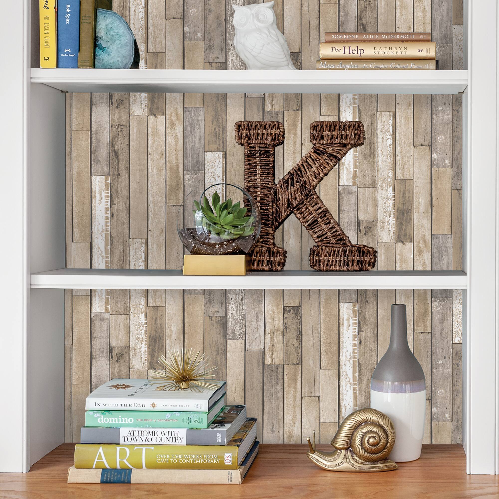 InHome Weathered Plank Barn Peel & Stick Wallpaper